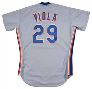 1990 Frank Viola Game Used New York Mets Road Jersey 